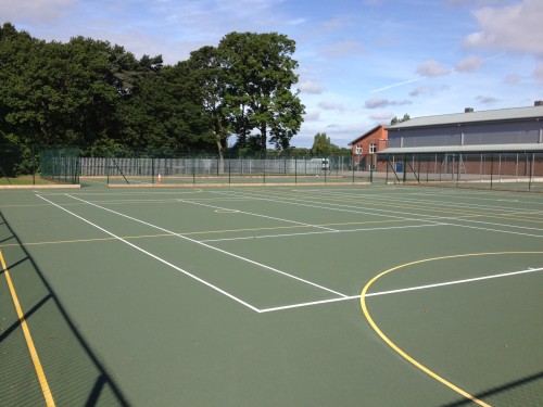 tennis court line marking